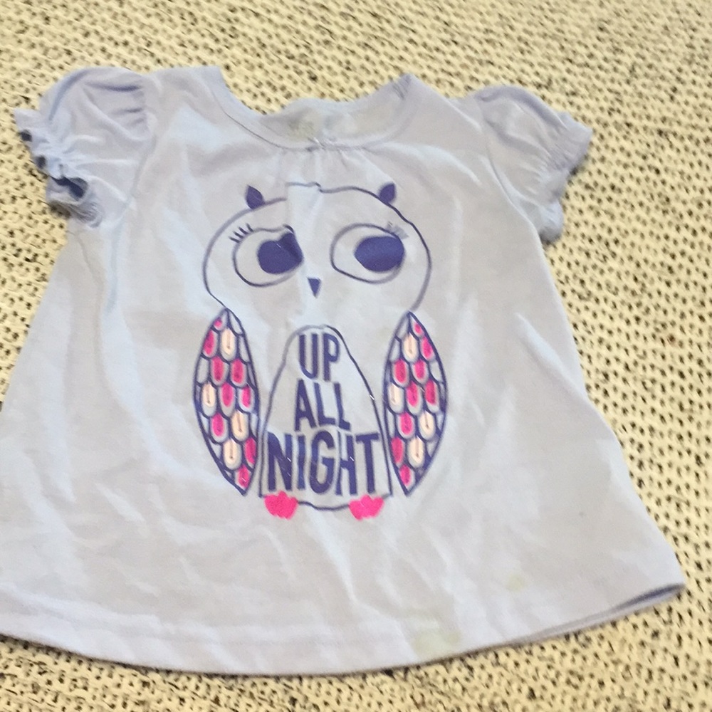 Girls pj top, size 5T, purple.
